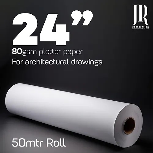 80 GSM 24 Inch 50 Meter Plotter Paper Rolls