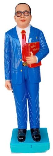 Polished Printed Ambeddkar Marble Sculpture, Color : Multicolors