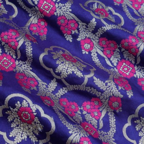 Bright Violet Silk Fabric, Width : 44 Inches
