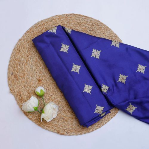 Dark Blue Silk Fabric, Width : 44 Inches