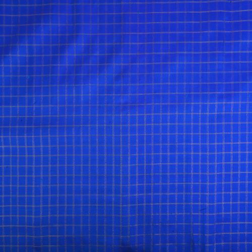 Sapphire Blue Kanjivaram Silk Handloom Fabric, Width : 44 Inch