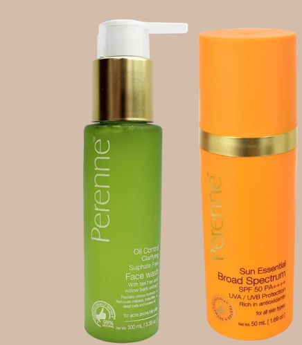 Clarifying Face Wash & Broad Spectrum Sunscreen Spf50
