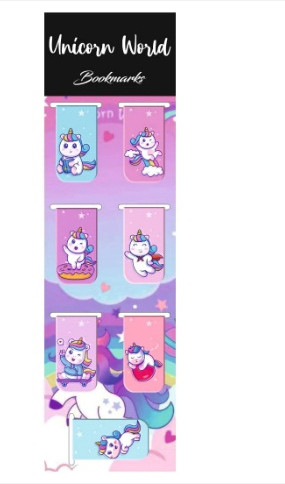 3D Unicorn Magnetic Bookmark
