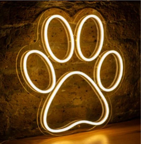 Dog Paw LED Neon Sign