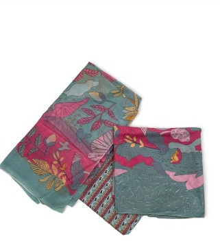 Vibrant Style Multicolor Pink Shade Digital Print Cotton Suit