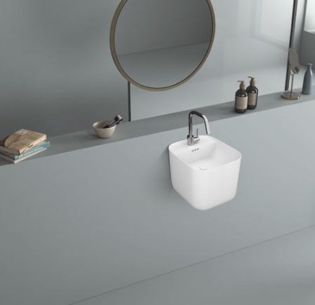 Sweet Integrated Wall Hung Wash Basin For Bathroom