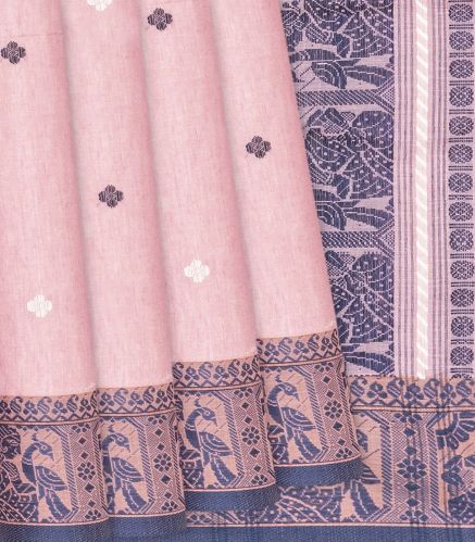 Lilac Floral Butta Bengal Cotton Ladies Saree