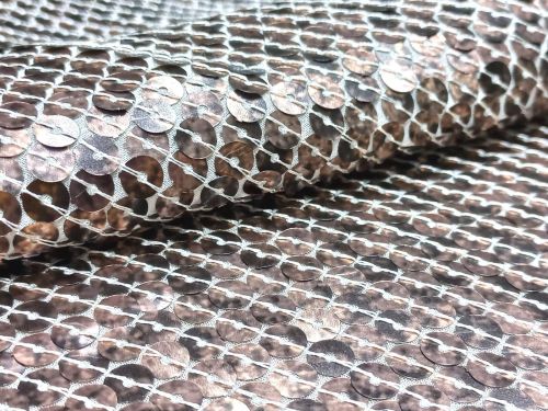 Dark Brown Sequin Fabric For Women