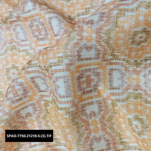 Floral Digital Print Linen Touch Fabric For Men’s Shirts