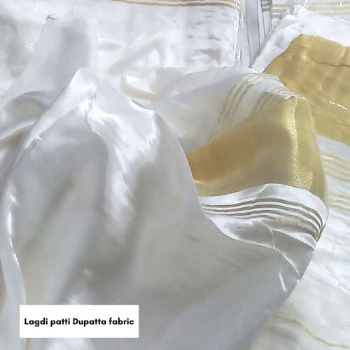 Pure Gajji Silk Lagdi Patta Dupatta With Zari Borders