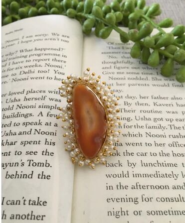 Miral Druzy Stone Studded Ring