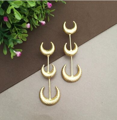 Rini Three Half Moon Drop Earring