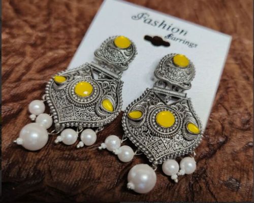 Kundan Pearl Drop Earrings For Women and Girls