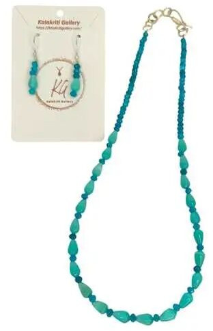 Monalisa Stone Beads Necklace With Earrings