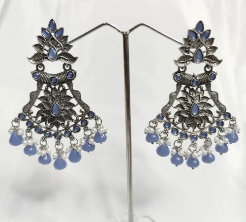 Silver Alloy Chandellier Earring By Kalakriti Gallery