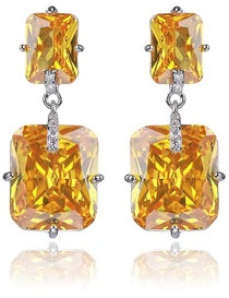Amber Woman Earrings, Color : Yellow