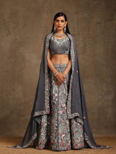 Dilruba Hand Embroidered Lehenga Set Xxl, Xl, Sm
