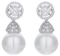 Solitaire Pearl Drop Woman Earrings