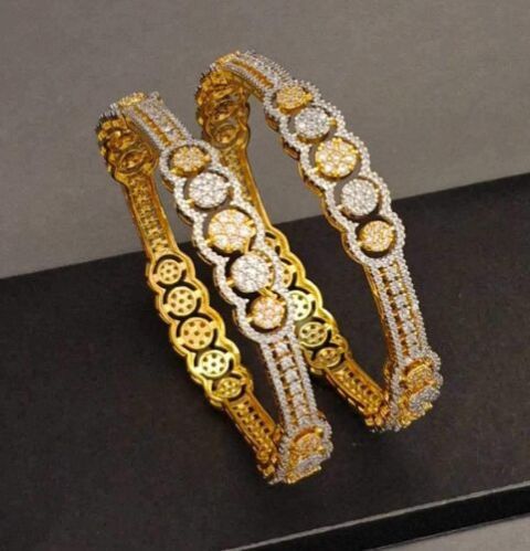 Zevarly Harini Gold-plated Bangles 2.4 2.6 2.8 2.10