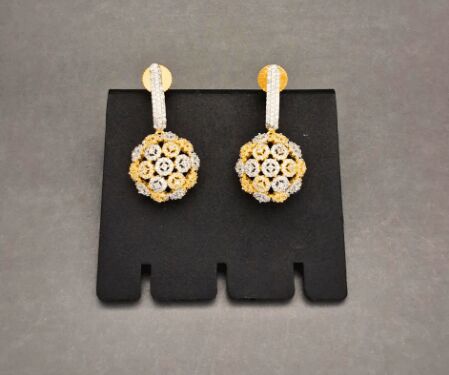 Zevarly Sarika Ad Silver Earrings