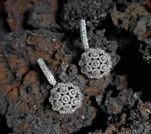 Zevarly Shaira Bali Pattern Cz Earrings