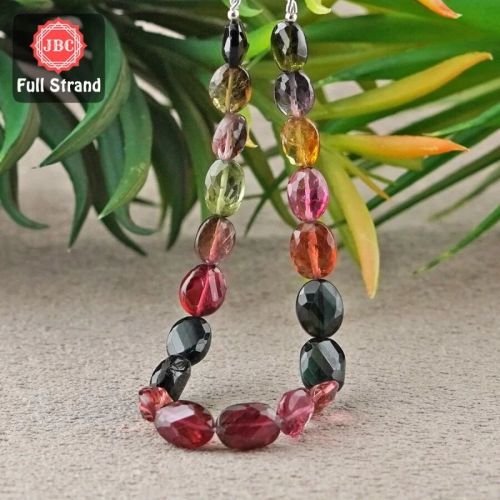 Multi Tourmaline Step Cut Gemstone Beads