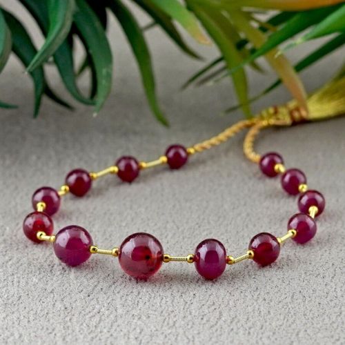 Ruby Smooth Round Gemstone Beads