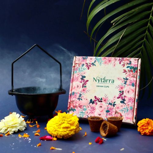 Sacred Rituals Combo - Havan Cups + Iron Cauldron