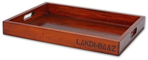 Premium Wooden Serving Tray Large Teak(16 X 12 Inch)