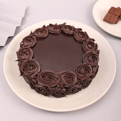 Floral Elegance Chocolate Cake