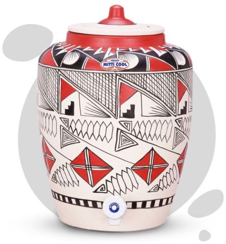 Clay Water Pot 13 Litre Royal Kite Design