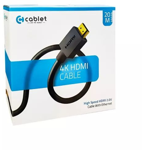 Cablet HDMI Cable 20M 4K 60Hz 1080P With Ethernet 18GB/S Speed