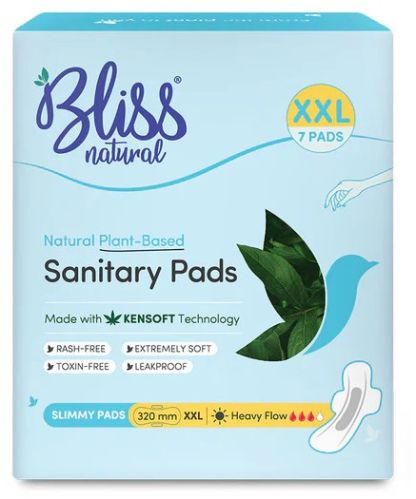Bliss Natural Organic Sanitary Pads Xxl Slimmy 7 Piece