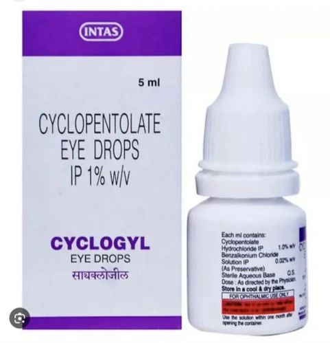 Plastic Cyclogyl Cyclipentolate Eye Drop, Bottle Size : 5 Ml
