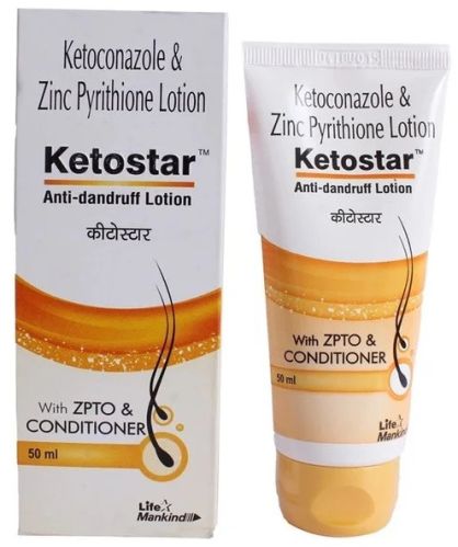 Ketostar Anti Dandruff Lotion, Packaging Size : 50ml For Treatment Of Fungal Infections