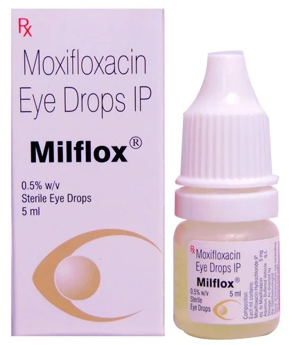 Plastic Milflox Moxifloxacin Eye Drop, Bottle Size : 5 Ml