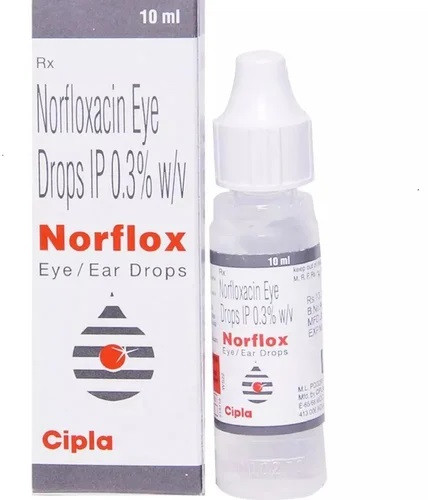 Norflox Norfloxacin Eye Ear Drop, Bottle Size : 10 Ml