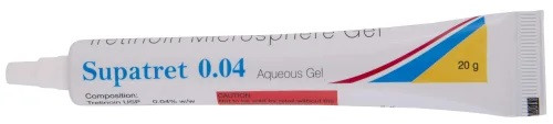 Supatret 0.04mg Aqueous Gel, Packaging Size : 20 Gm, Packaging Type : Tube