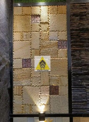 Designer Elegant Mosaic With Metal Stone Cladding