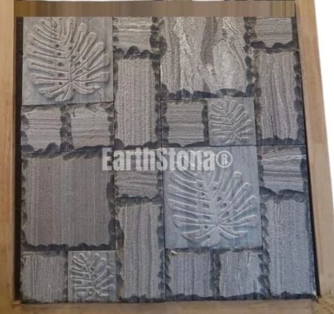 Grey Leafy Pattern Natural Stone Wall Cladding