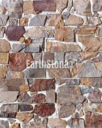Natural Stone Wall Cladding | Multi Rainbow Fieldstone