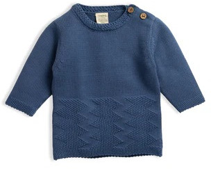 Blue Baby Knitted Sweater 0 - 3M, 3 - 6M, 6 - 12M, 12 - 18M, 18 - 24M