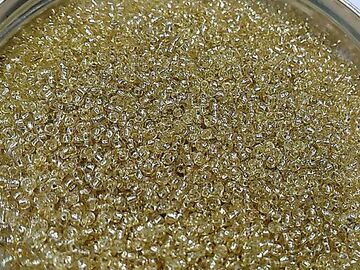 Golden Silverline Transparent Round Rocaille Glass Seed Beads