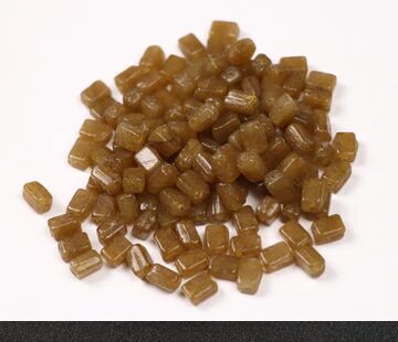 Light Brown Cuboidal Fancy Glass Beads- 5x7 Mm