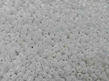 Milky White Lustre Round Rocaille Glass Seed Beads