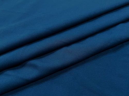 Peacock Blue Plain Butter Crepe Fabric