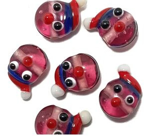 Pink Cartoon Designer Glass Beads