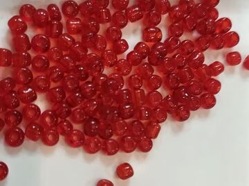 Red Transparent Round Rocaille Seed Beads