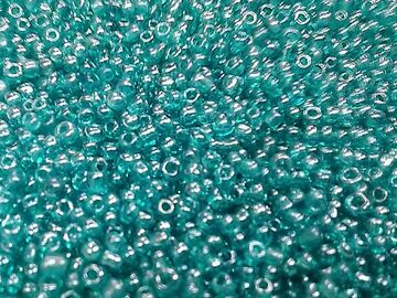 Sea Green Transparent Round Rocaille Glass Seed Beads