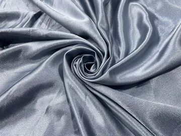 Silver Gray Plain Premium Satin Fabric